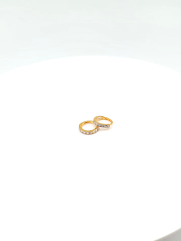 Fancy Gold CZ Hoops-Balis