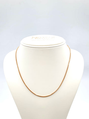 22K Gold Round Foxtail Chain