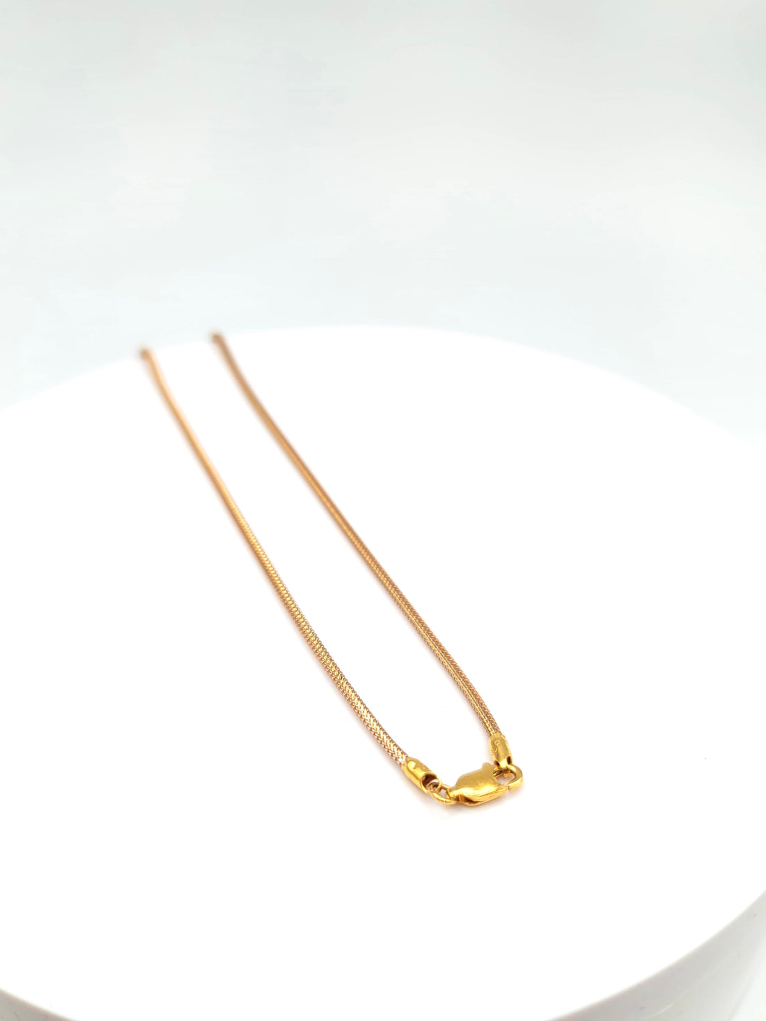 22K Gold Round Foxtail Chain