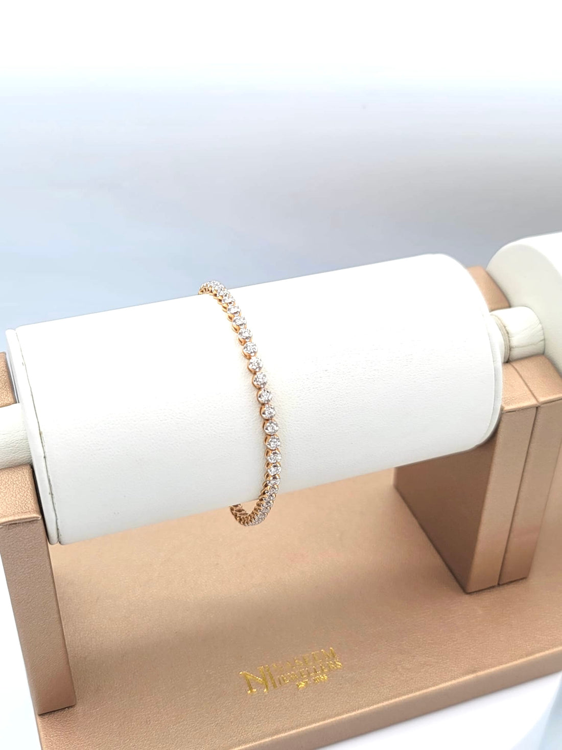 1.61 CT Certified Lab-Grown Diamond Tennis Bracelet in 14K Yellow Gold